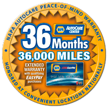 36 Months / 36,000 Miles Warranty badge